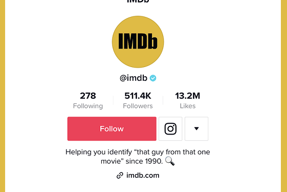 IMBD Account on TikTok