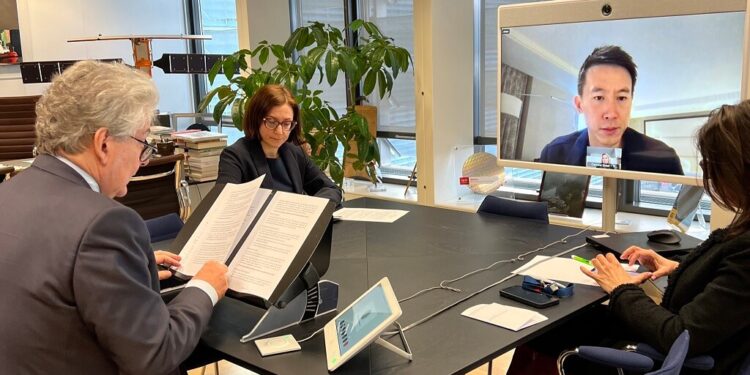 Thierry Breton and Shou Zi Chew