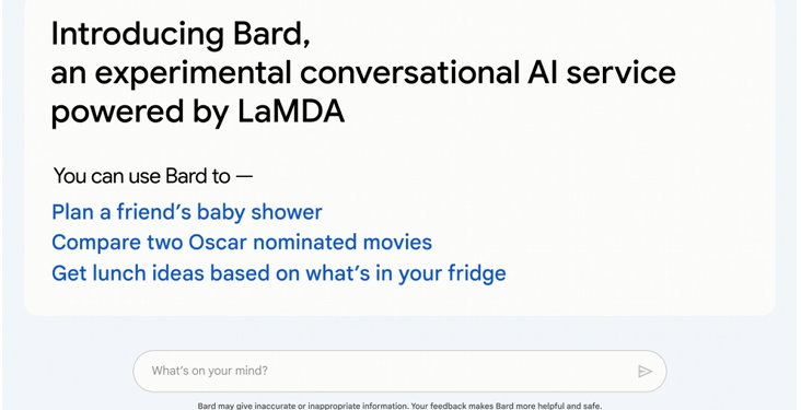 Google Chatbot Bard