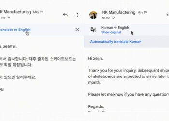 Gmail Mobile Introduces Native Translation