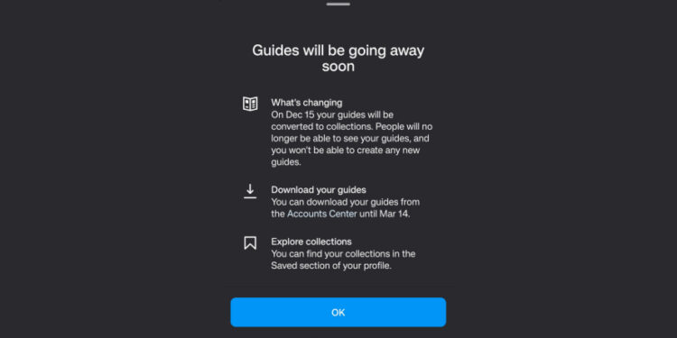 Instagram Announces Discontinuation Of Guides Feature
