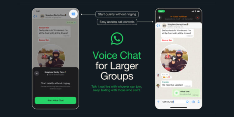 WhatsApp Launches New Voice Chat Feature For Big Group Chats